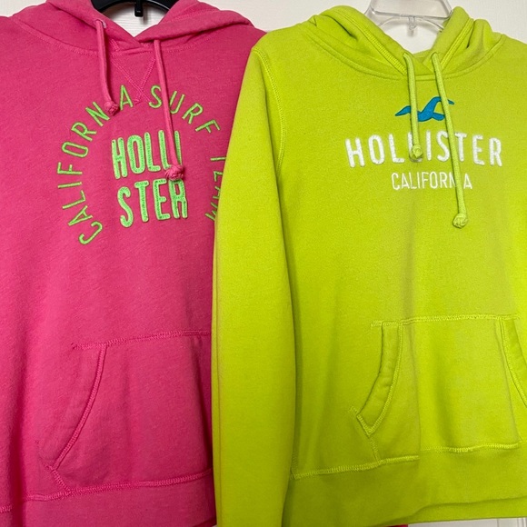 Hollister Tops - Bright and fun Hollister hoodie bundle size large